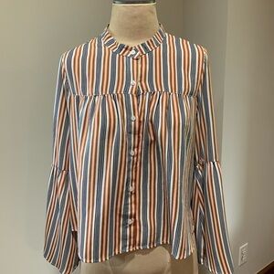 Love, Fire striped blouse, Size Medium